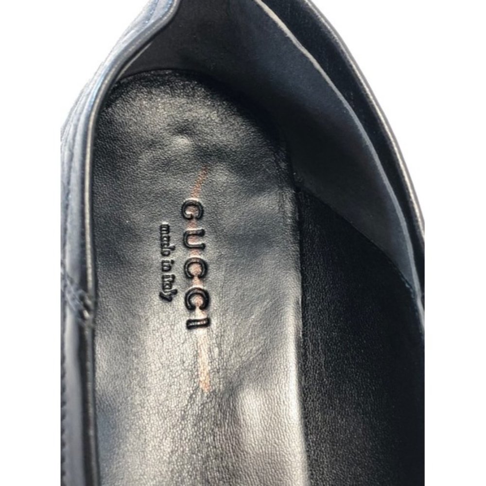GUCCI Black Horsebit Brixton Leather Loafers Flats Size EU:38.5 - Picture 5 of 11